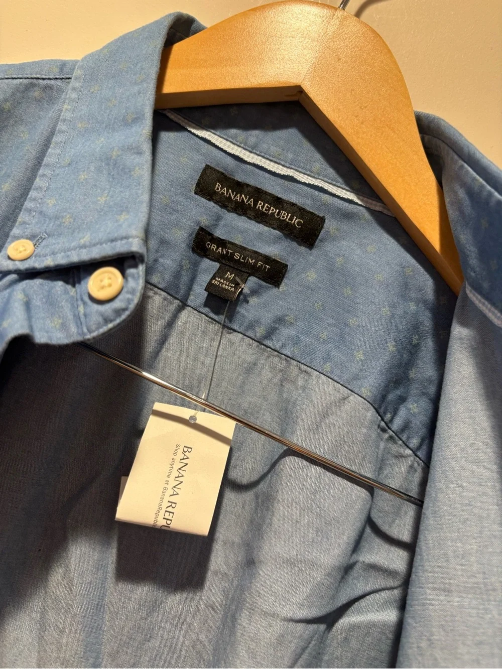 Men's Light Blue Button-Down Cotton Shirt